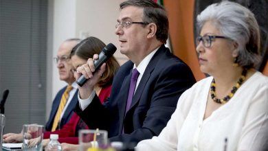 Marcelo Ebrard. sostuvo una conferencia de prensa en Washington