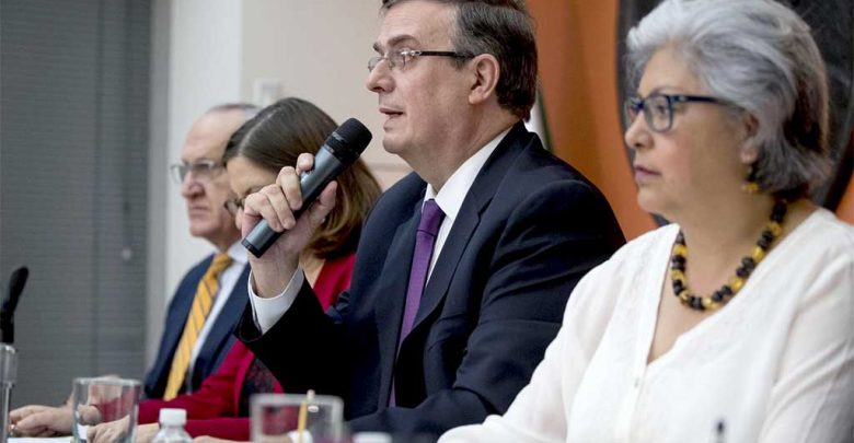 Marcelo Ebrard. sostuvo una conferencia de prensa en Washington